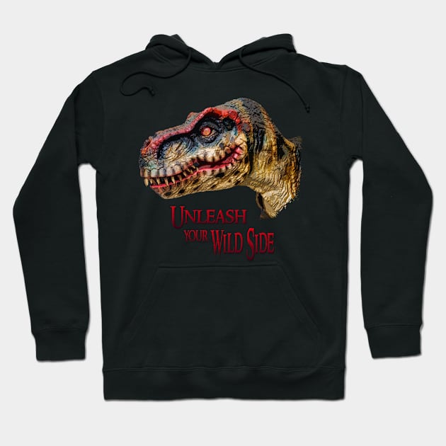 T-Rex Dinosaur - Unleash your wild side Hoodie by RiverPhildon